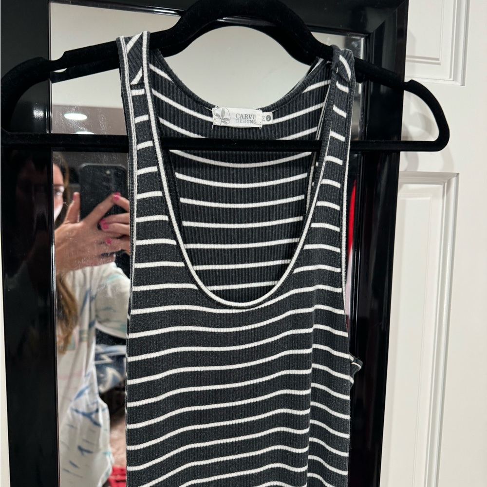 Crave razorback cotton striped dress size small